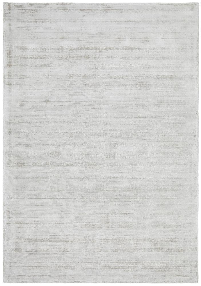 LuxeLine Viscose Hand-Loomed Rug Silver Rectangle