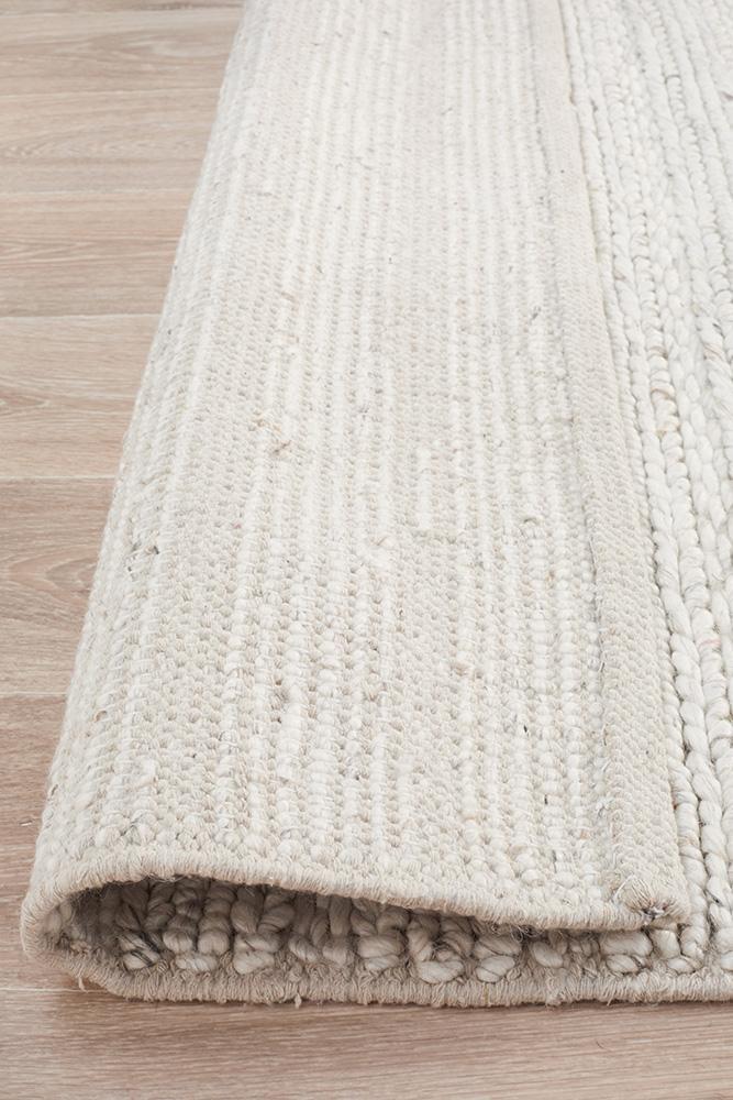 Cosy Earth Hand-Woven Rug Ivory Rectangle