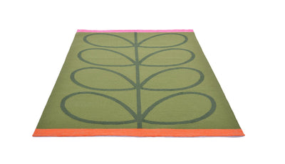 Orla Kiely Giant Linear Stem Persimmon Outdoor Rug 460703 Seagrass Rectangle