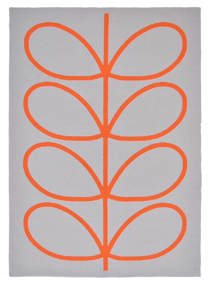 Orla Kiely Giant Linear Stem Persimmon Outdoor Rug 460703 Persimmon Rectangle