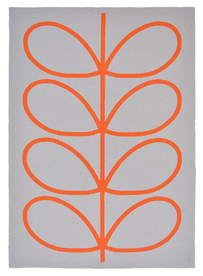 Orla Kiely Giant Linear Stem Persimmon Outdoor Rug 460703 Persimmon Rectangle
