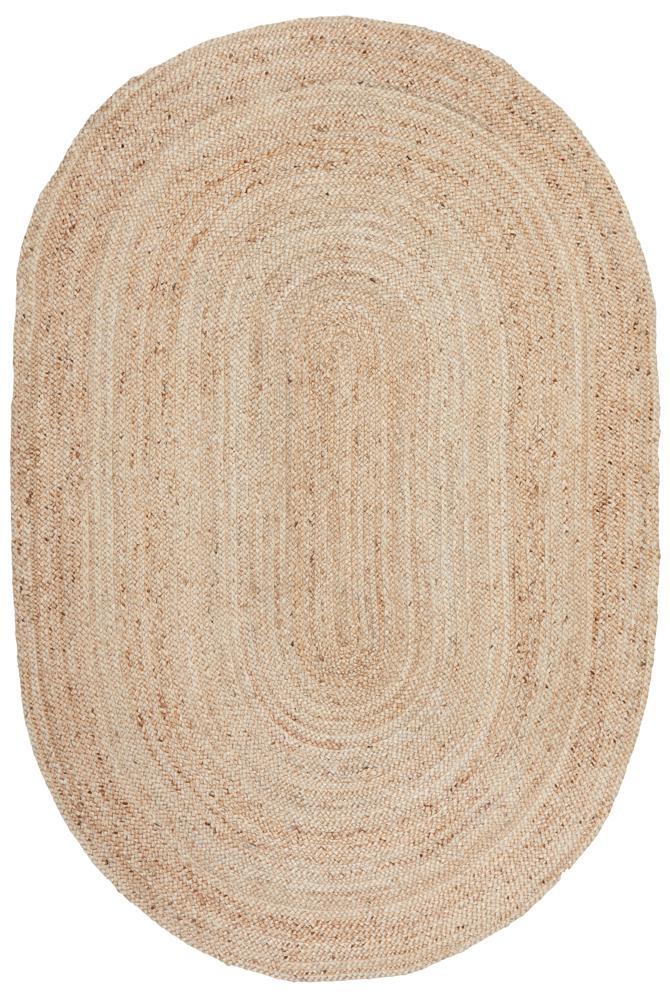 Bondi Woven Floor Rug Natural Oval