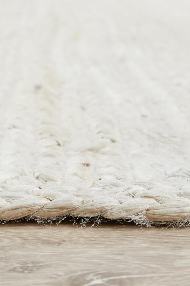 Bondi Woven Floor Rug White Rectangle