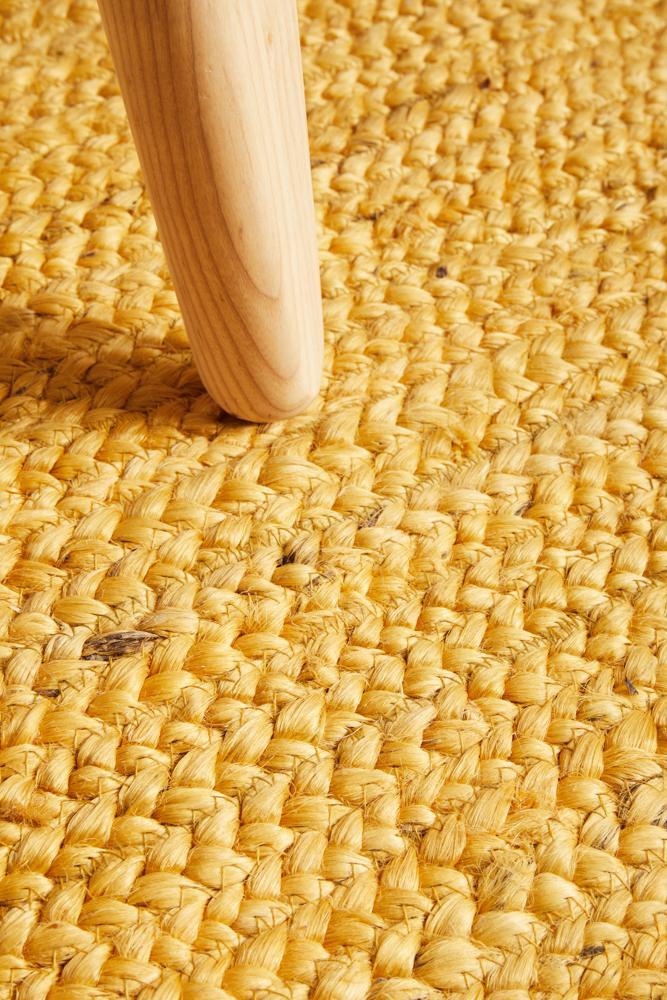 Bondi Woven Floor Rug Yellow Runner