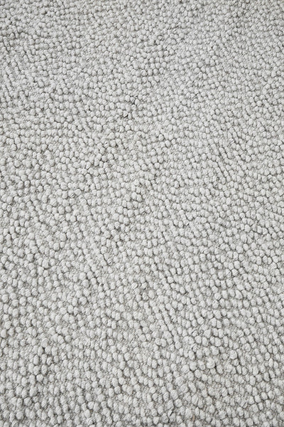 Boucle Floor Rug Grey Rectangle