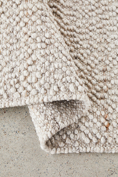 Boucle Floor Rug Natural Rectangle