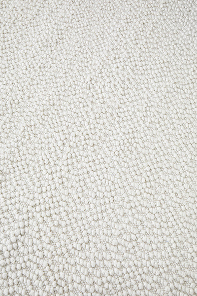 Boucle Floor Rug White Rectangle