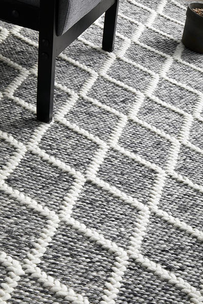 Huxley Floor Rug Grey Rectangle