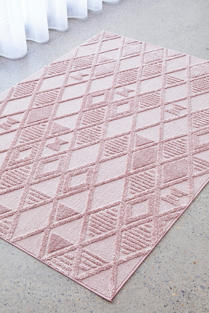 Marigold Lisa Floor Rug Pink Rectangle