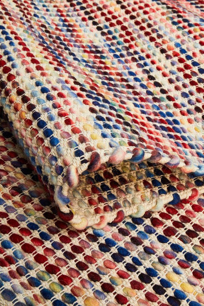 Carlos Felted Wool Floor Rug Multicolour Rectangle