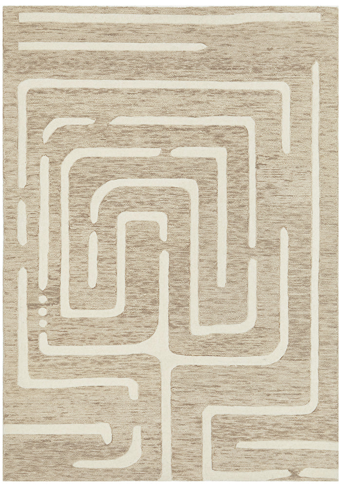 Summit Maze Linen Linen Rectangle