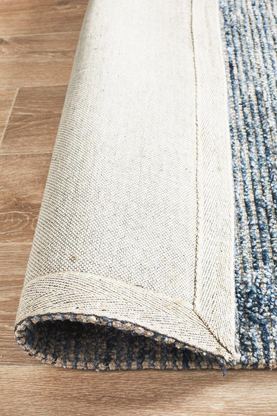Allure Cotton Rayon Floor Rug Indigo Rectangle