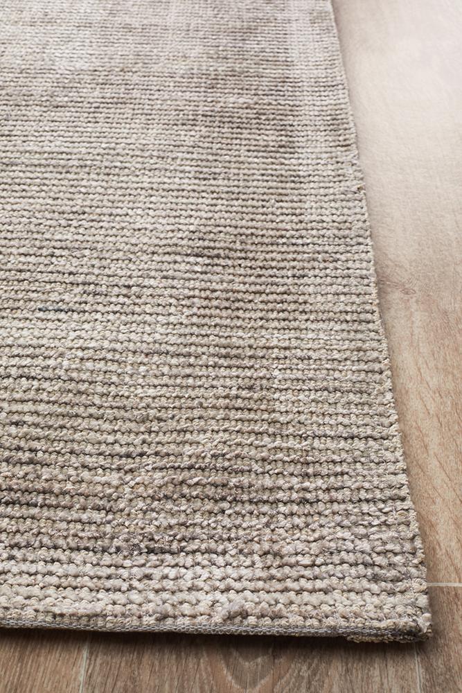 Allure Cotton Rayon Floor Rug Stone Rectangle