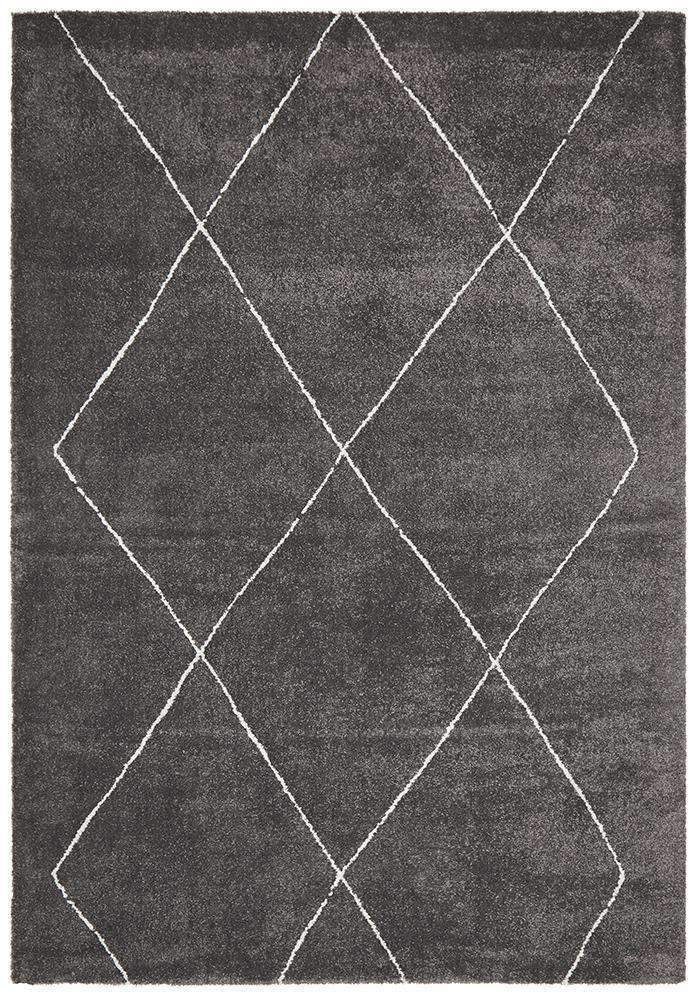 Jasmine Floor Rug Charcoal Rectangle