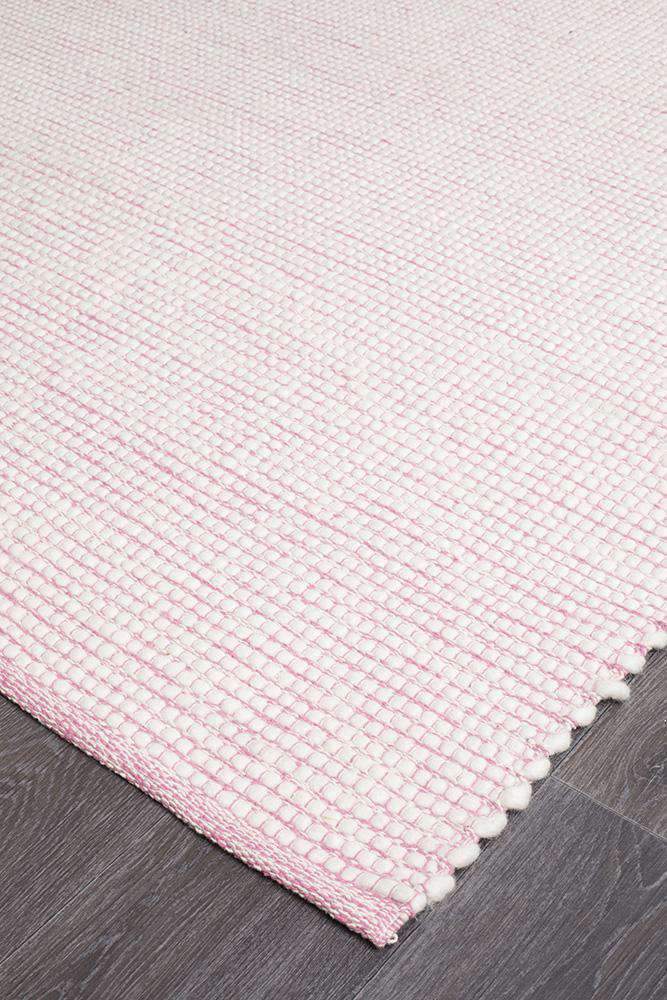 Loft Woven Floor Rug Pink Rectangle