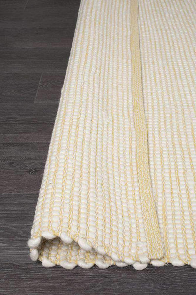 Loft Woven Floor Rug Yellow Rectangle