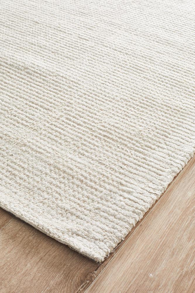 Allure Cotton Rayon Floor Rug Ivory Rectangle