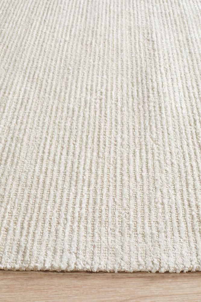 Allure Cotton Rayon Floor Rug Ivory Rectangle
