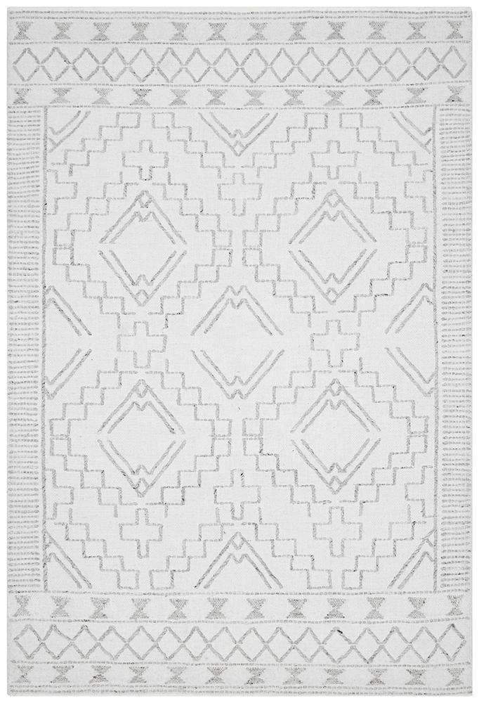 Salena Woven Floor Rug Ivory Rectangle